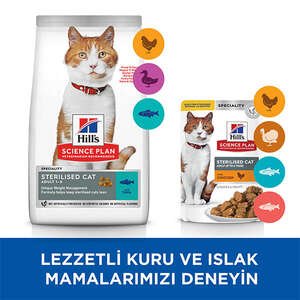 Hill's Science Plan Ton Balıklı Kısırlaştırılmış Yetişkin Kedi Maması 8kg + 2kg HEDİYE! - 8