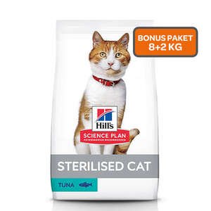 Hill's Science Plan Ton Balıklı Kısırlaştırılmış Yetişkin Kedi Maması 8kg + 2kg HEDİYE!