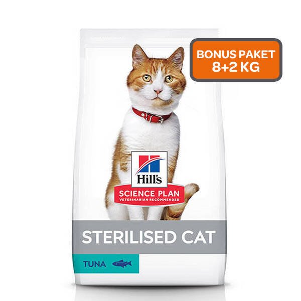 Hill's Science Plan Ton Balıklı Kısırlaştırılmış Yetişkin Kedi Maması 8kg + 2kg HEDİYE! - 1