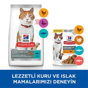 Hill's Science Plan Ton Balıklı Kısırlaştırılmış Yetişkin Kedi Maması 13 Kg + 2kg HEDİYE! - 7