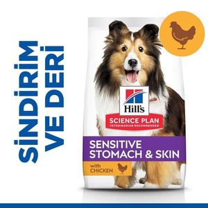 Hill's Science Plan Sensitive Skin Tavuklu Orta ve Büyük Irk Yetişkin Köpek Maması 2,5 kg