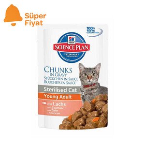 Hill's Science Plan Somonlu Kısırlaştırılmış Yaş Kedi Maması 85 gr