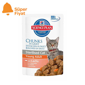 Hill's Science Plan Somonlu Kısırlaştırılmış Yaş Kedi Maması 85 gr - 1