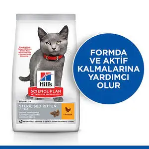 Hill's Science Plan Tavuklu Kısırlaştırılmış Yavru Kedi Maması 1.5 kg - 3