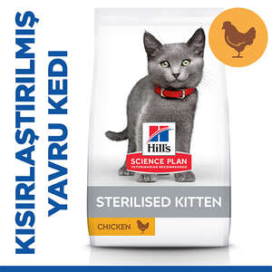 Hill's Science Plan Tavuklu Kısırlaştırılmış Yavru Kedi Maması 3 Kg