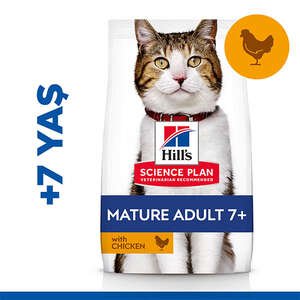 Hill's Science Plan Mature +7 Tavuklu Yaşlı Kedi Maması 1.5 kg