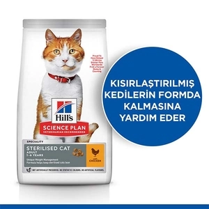 Hill's Science Plan Tavuklu Kısırlaştırılmış Yetişkin Kedi Maması 13 Kg + 2kg HEDİYE! - 2