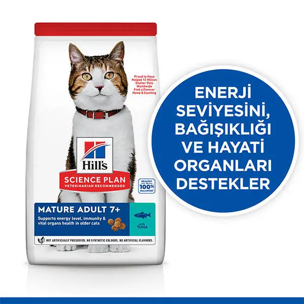 Hill's Science Plan +7 Ton Balıklı Yaşlı Kedi Maması 1.5 kg - 2
