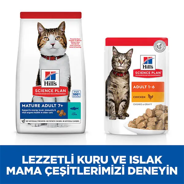 Hill's Science Plan +7 Ton Balıklı Yaşlı Kedi Maması 1.5 kg - 7