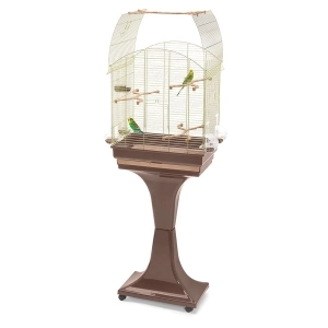 Imac Agata Delux Ayaklı Üstü Açılır Kuş Kafesi Kahve/Gold 58x33x62.5 cm