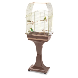 Imac Agata Delux Ayaklı Üstü Açılır Kuş Kafesi Kahve/Gold 58x33x62.5 cm - 1