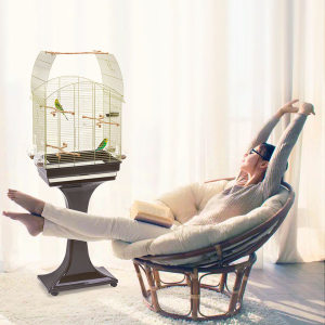 Imac Agata Delux Ayaklı Üstü Açılır Kuş Kafesi Mavi/Mor 58x33x62.5 cm - 2