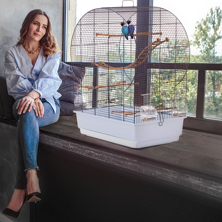 Imac Andorra Bombeli Kuş Kafesi Morcivert 61x38x76 cm - 2