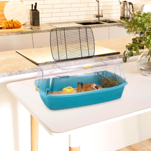 Imac Bingo Ginepig ve Tavşan Kafesi Mavi 70.5x45.5x29 cm - 3