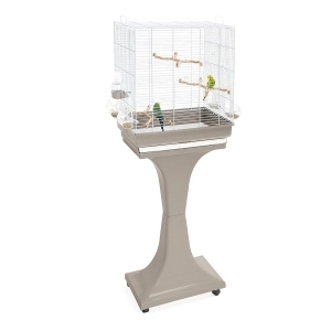 Imac Camilla Ayaklı Kuş Kafesi Bej/Beyaz 50x30x56/127 cm
