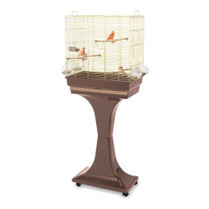 Imac Camilla Ayaklı Kuş Kafesi Kahve/Gold 50x30x56/127 cm - 1