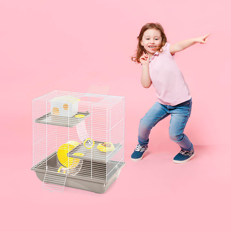 Imac Criceti 7 Hamster Kafesi Kahve 45x30x47.5 cm - 2