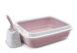 Imac Duo Beyaz Pembe Kedi Tuvaleti