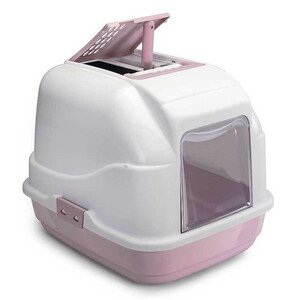 Imac Easy Cat Filtreli Kapılı Kedi Tuvalet Kabı - Pembe