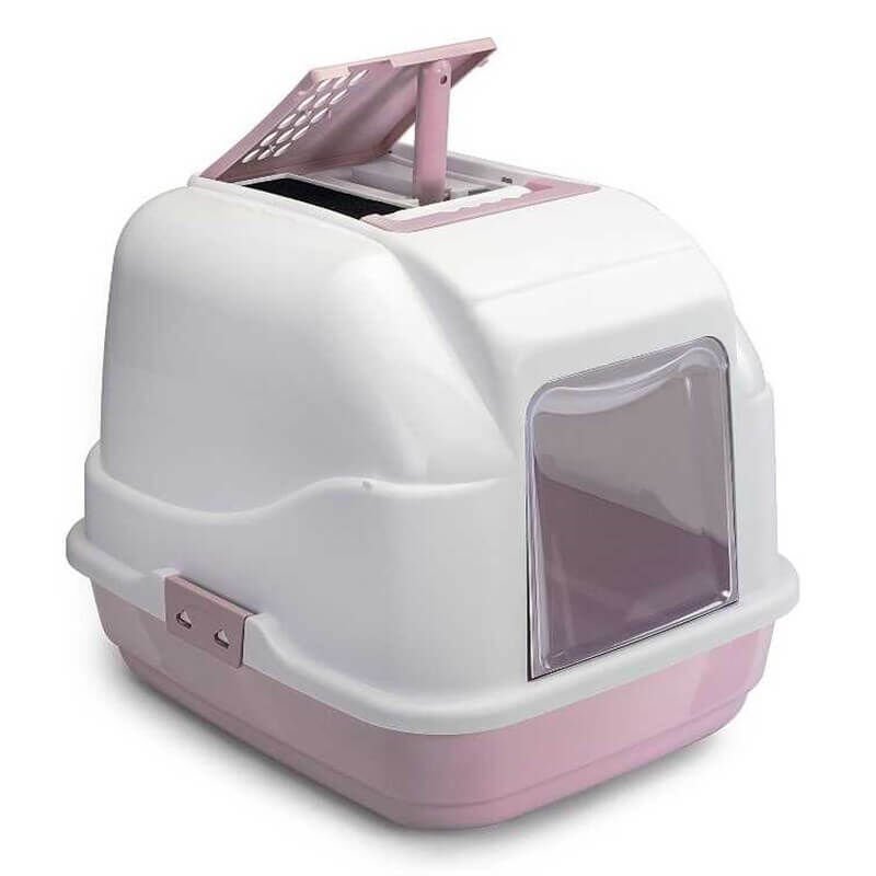 Imac Easy Cat Filtreli Kapılı Kedi Tuvalet Kabı - Pembe - 1