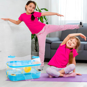 Imac Fantasy Hamster Kafesi Mavi 58x38x38.5 cm - 2