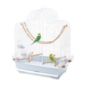 Imac Fiona Kuş Kafesi Mavi/Beyaz 50x30x65 cm - 1