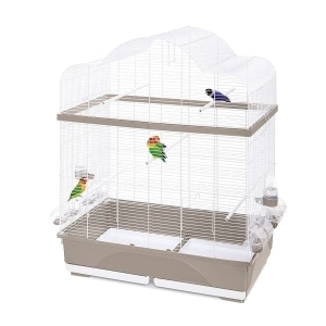 Imac Ginevra Büyük Boy Kuş Kafesi Bej/Beyaz 79.5x48.5x94 cm
