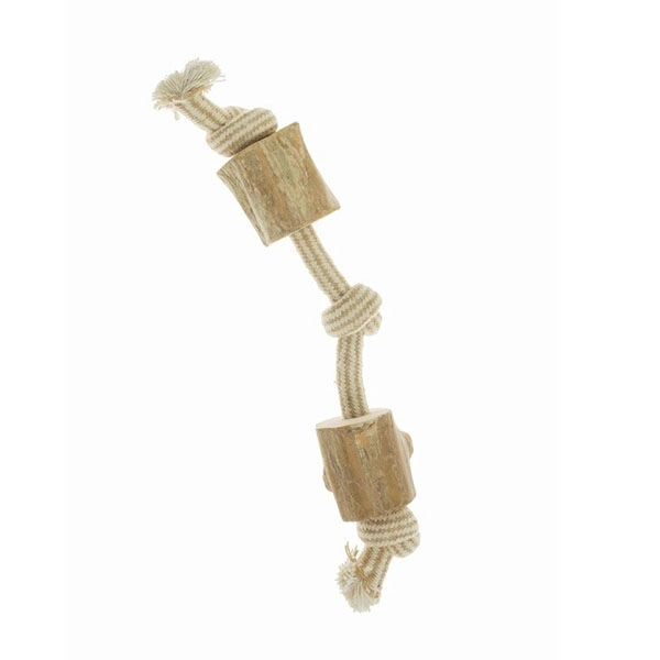 İmac Kahve Ağacından 260 Gr 3 Düğümlü Orta Boy İpli Köpek Oyuncağı – 35 cm - 1