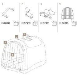 Imac Linus Cabrio Üstü Açılabilir Kedi Taşıma Kafesi 50X32X34.5 Cm - 7