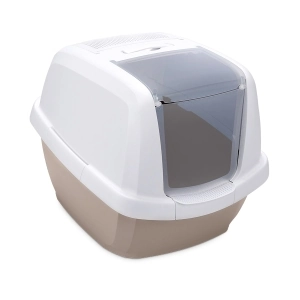 Imac Maddy Kapalı Kedi Tuvaleti Bej/Beyaz 65x47.5x47.5 cm