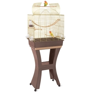 Imac Matilde Ayaklı Kuş Kafesi Kahve/Gold 58x38x71/143 cm