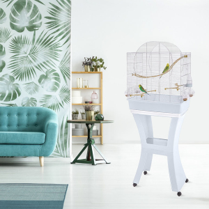 Imac Matilde Ayaklı Kuş Kafesi Kahve/Gold 58x38x71/143 cm - 2