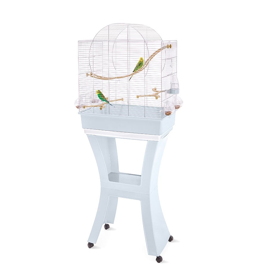 Imac Matilde Ayaklı Kuş Kafesi Mavi/Gümüş 58x38x71/143 cm - 1