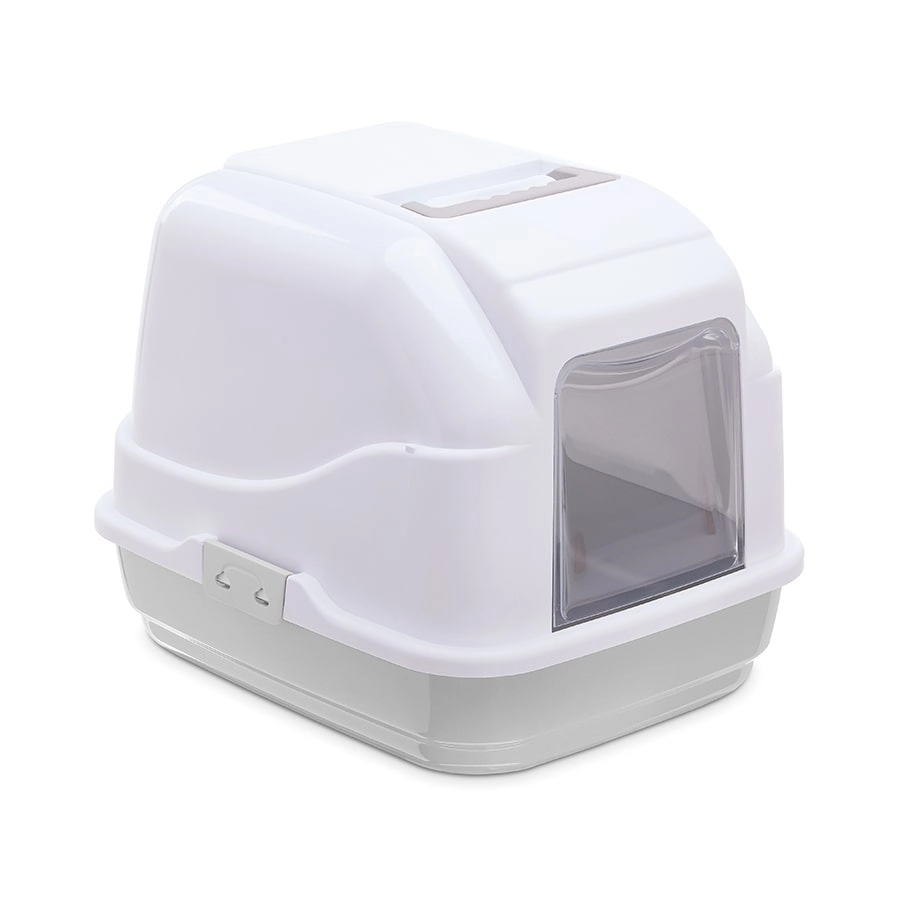 Imac My Cat Kapalı Kedi Tuvaleti Gri/beyaz 50x40x40cm - 1