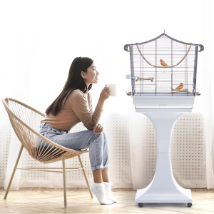 Imac Sofia Ayaklı Kuş Kafesi Morcivert 62.5x33x61/132 cm - 2