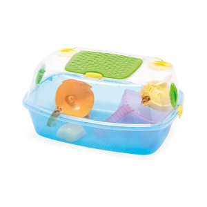 Imac Yo-Yo Plus Plastik Hamster Kafesi Mavi 54x39x27 cm