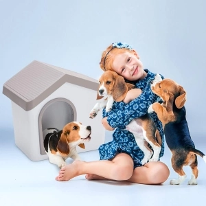 Imac Zeus 50 - 3 Pcs Evcil Hayvan Evi Bej/beyaz 53x46x47,6cm - 2