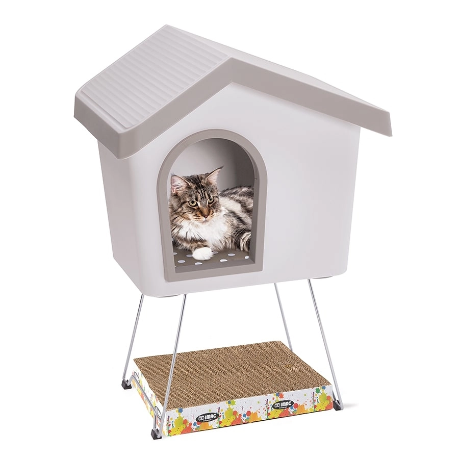 Imac Zeus 50 - 3 Pcs Evcil Hayvan Evi Bej/beyaz 53x46x47,6cm - 3