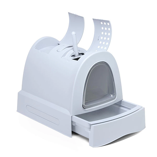 Imac Zuma Çekmeceli Kapalı Kedi Tuvaleti Mavi - 3