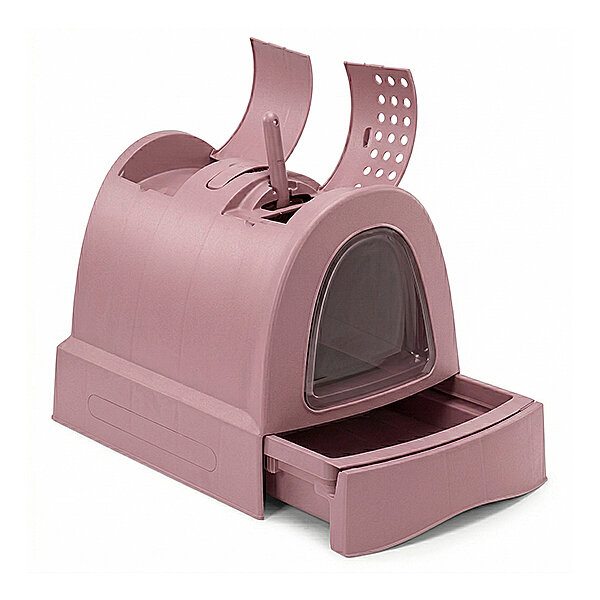 Imac Zuma Kapalı Kedi Tuvaleti Pembe - 2