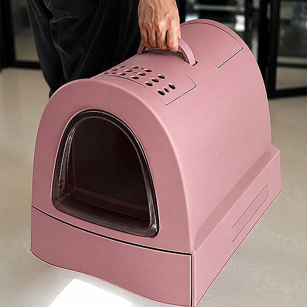 Imac Zuma Kapalı Kedi Tuvaleti Pembe - 9