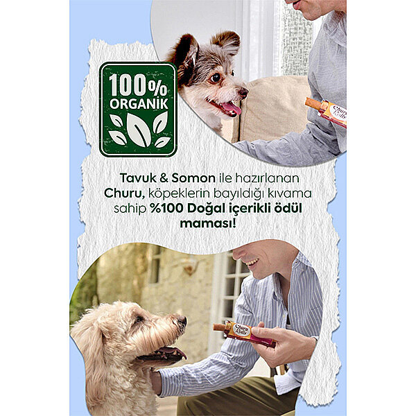 Inaba Churu Rolls Tavuk Sargılı ve Somonlu Köpek Ödül Maması 12 g (8'li) - 4