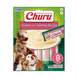 Inaba Ciao Churu Somonlu ve Tavuklu Tamamlayacı Köpek Ödül Maması 8 x 20 Gr