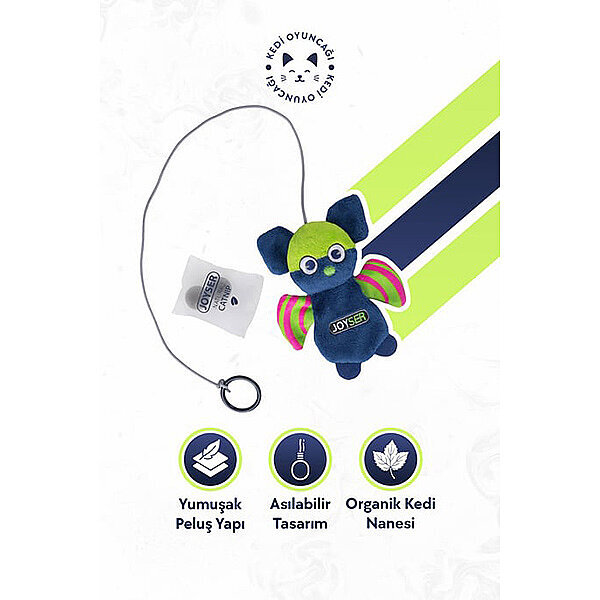 Joyser Kedi Otlu Yarasa Kedi Oyuncağı 9 cm - 2
