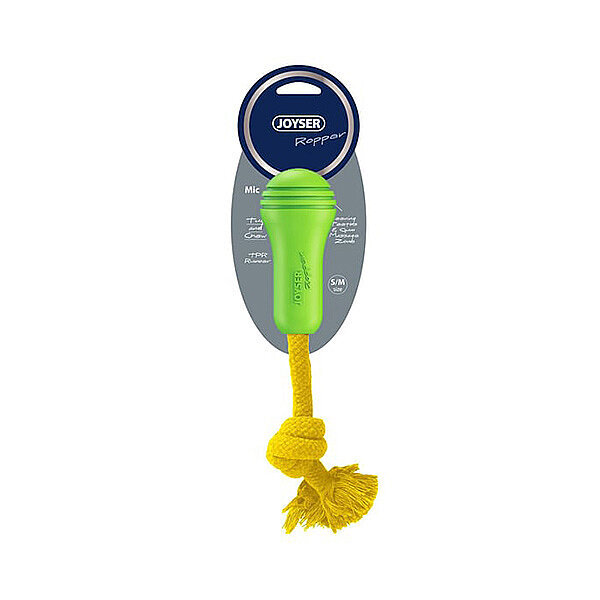 Joyser Ropper İpli Kauçuk Yavru Köpek Oyuncağı 20 x 5 cm (Sarı/Yeşil)