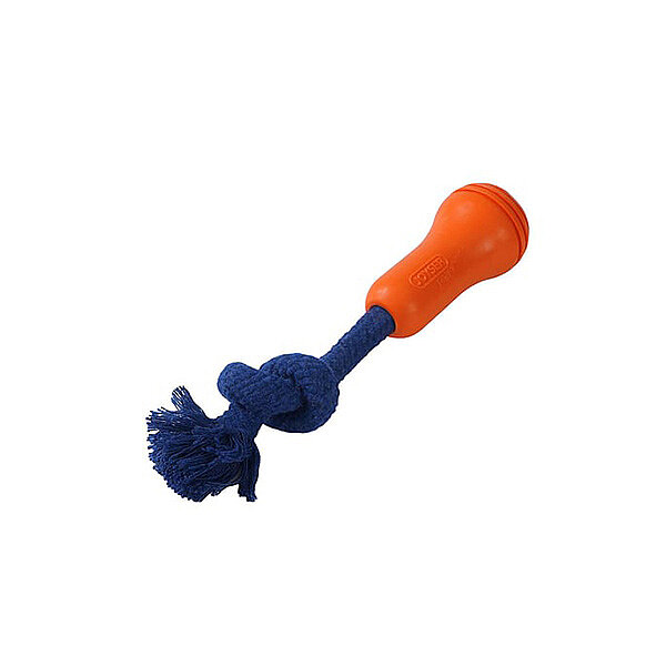 Joyser Ropper İpli Kauçuk Yavru Köpek Oyuncağı 20 x 5 cm (Turuncu/Mavi) - 4