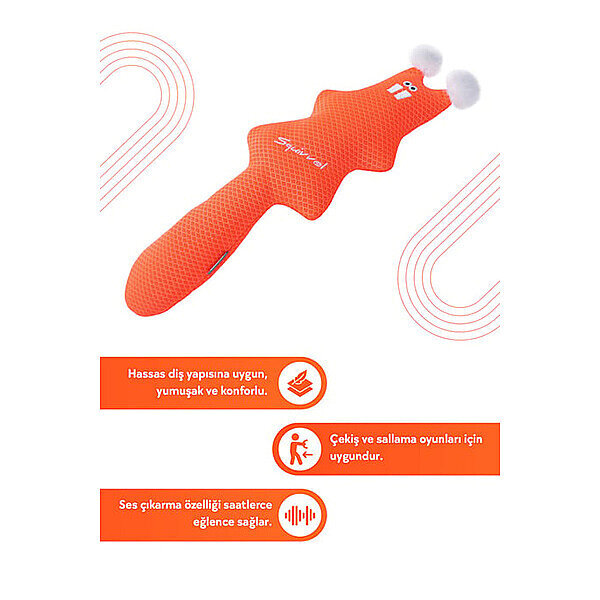 Joyser Sincap 2 Katmanlı File Kumaşlı Köpek Oyuncağı 39 x 10 cm - 3