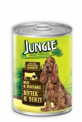 Jungle Biftekli Sebzeli Köpek Konservesi 415 Gr - 1