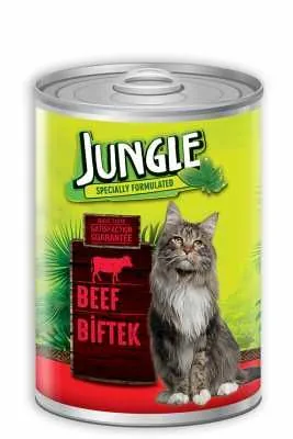 Jungle Biftekli Kedi Konservesi 415 Gr - 1