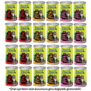 Jungle Karışık Kedi Yaş Maması 415 gr X 24 Adet